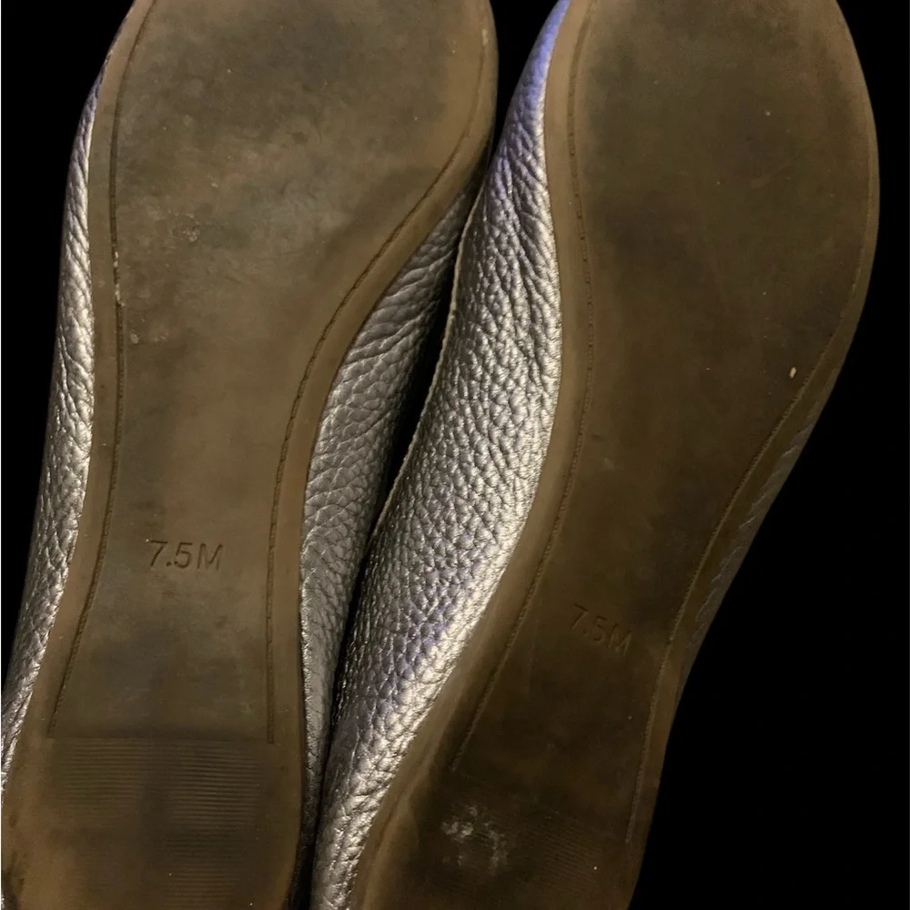 Tory Burch Metallic Silver Flats - Picture 4 of 4